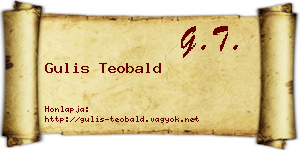 Gulis Teobald névjegykártya